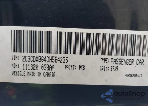 2013 Dodge Charger Se z USA, uszkodzony, nr VIN 2C3CDXBG4DH584235